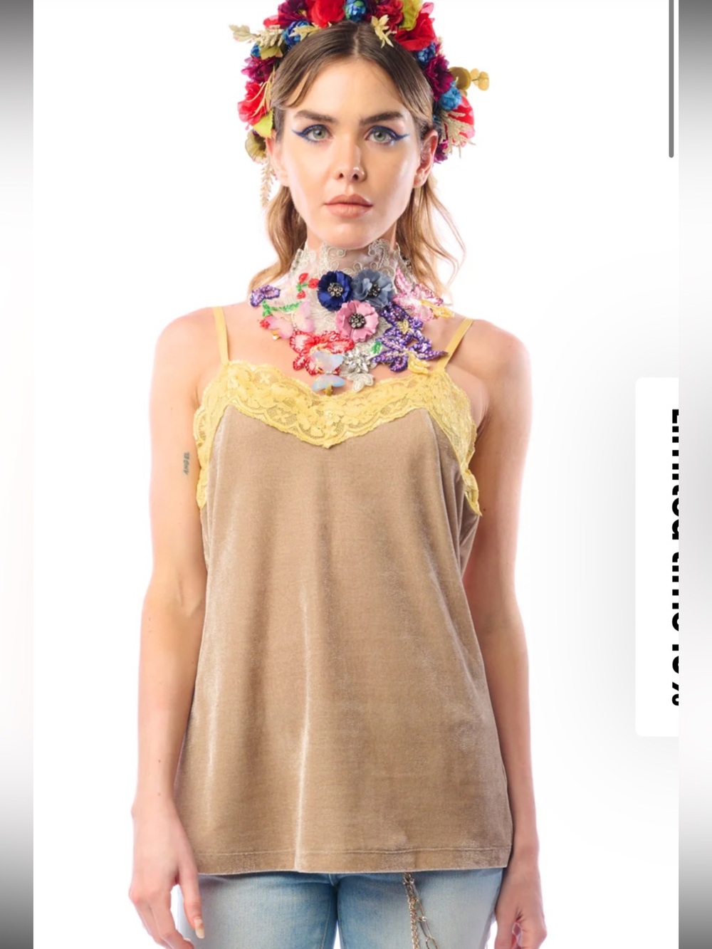 NWT Aratta Silent Journey- Velvet Dreams Cami- Vintage Sand
